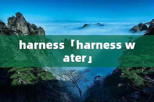 harness「harness water」