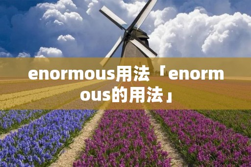 enormous用法「enormous的用法」