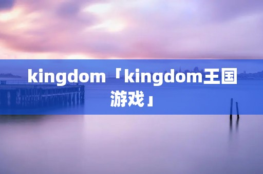 kingdom「kingdom王国游戏」