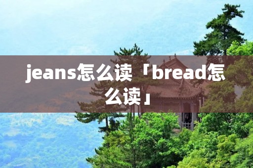 jeans怎么读「bread怎么读」