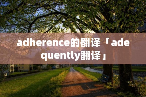 adherence的翻译「adequently翻译」