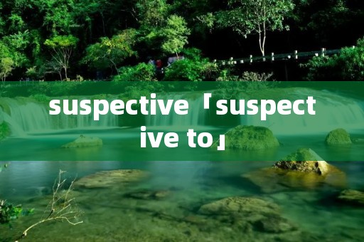 suspective「suspective to」