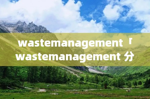 wastemanagement「wastemanagement 分区」