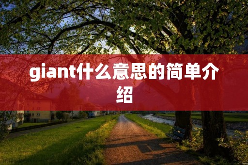 giant什么意思的简单介绍 giant什么意思的简单介绍