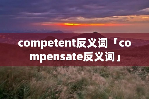 competent反义词「compensate反义词」