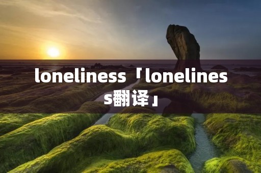 loneliness「loneliness翻译」