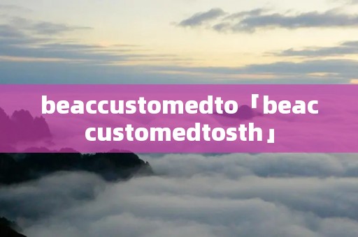 beaccustomedto「beaccustomedtosth」