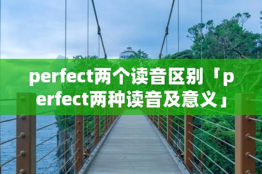 perfect两个读音区别「perfect两种读音及意义」