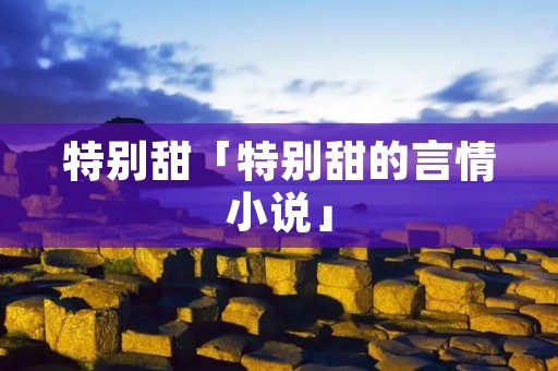 特别甜「特别甜的言情小说」