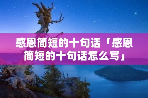 感恩简短的十句话「感恩简短的十句话怎么写」