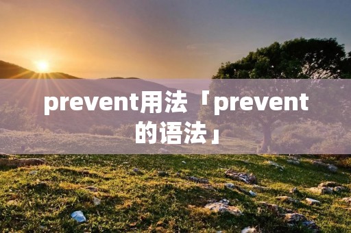 prevent用法「prevent的语法」