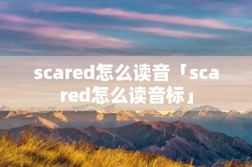 scared怎么读音「scared怎么读音标」