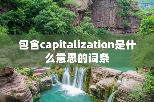 包含capitalization是什么意思的词条