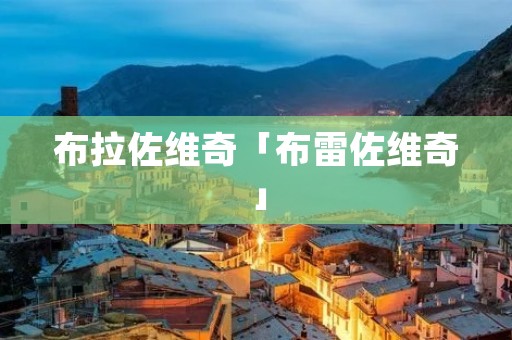 布拉佐维奇「布雷佐维奇」 布拉佐维奇「布雷佐维奇」