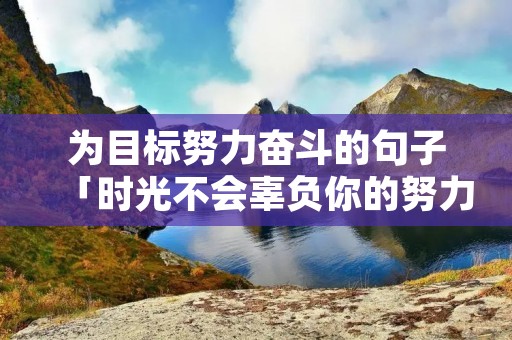 为目标努力奋斗的句子「时光不会辜负你的努力的句子」