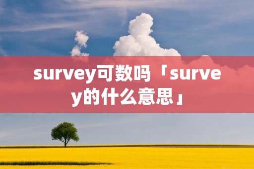 survey可数吗「survey的什么意思」 survey可数吗「survey的什么意思」