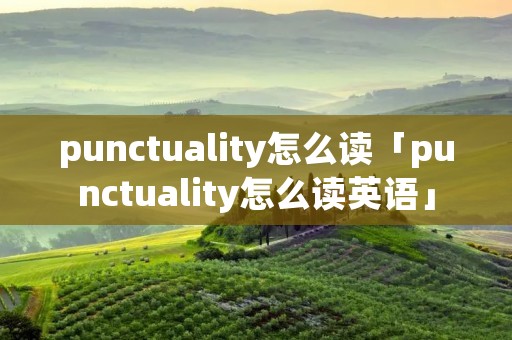 punctuality怎么读「punctuality怎么读英语」
