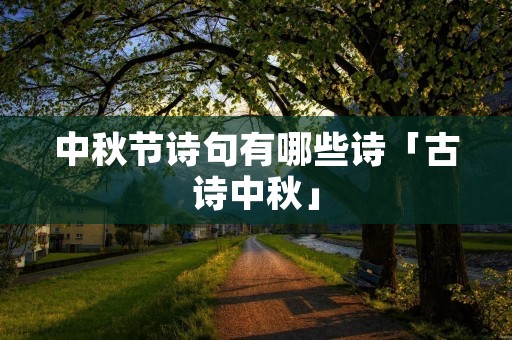 中秋节诗句有哪些诗「古诗中秋」