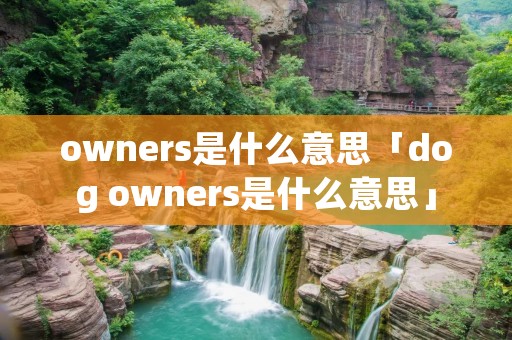 owners是什么意思「dog owners是什么意思」