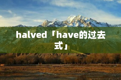 halved「have的过去式」