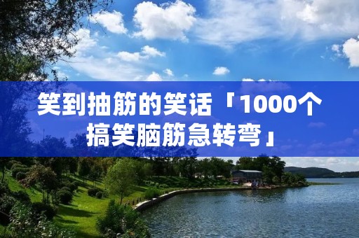 笑到抽筋的笑话「1000个搞笑脑筋急转弯」