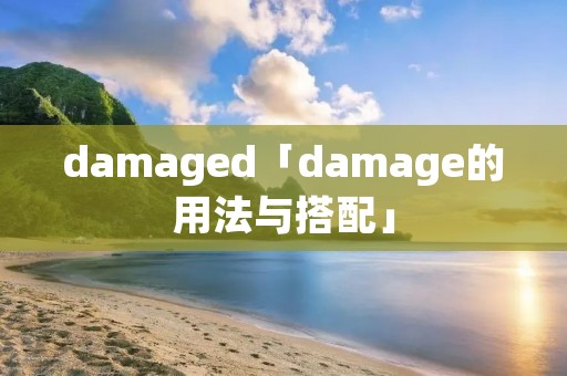 damaged「damage的用法与搭配」