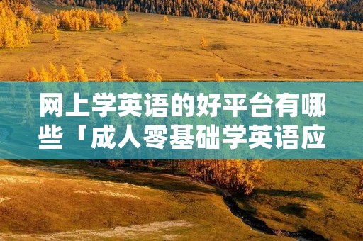 网上学英语的好平台有哪些「成人零基础学英语应该从哪里学起」 网上学英语的好平台有哪些「成人零基础学英语应该从哪里学起」