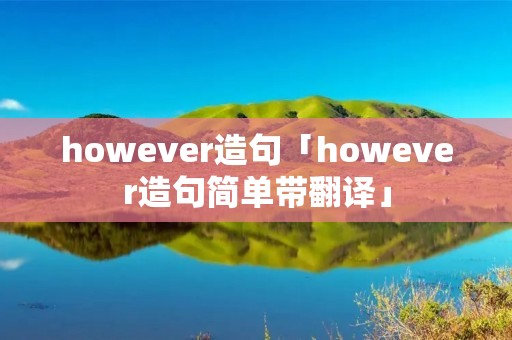 however造句「however造句简单带翻译」
