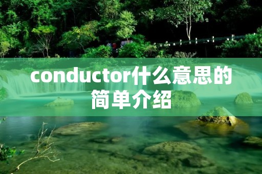 conductor什么意思的简单介绍