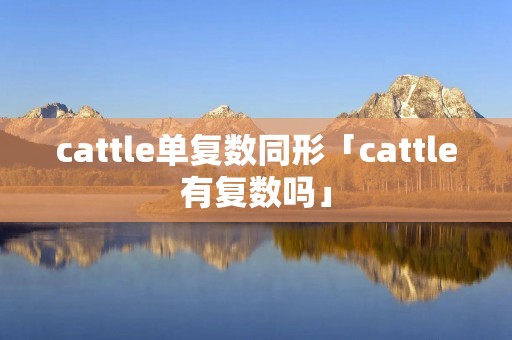 cattle单复数同形「cattle有复数吗」