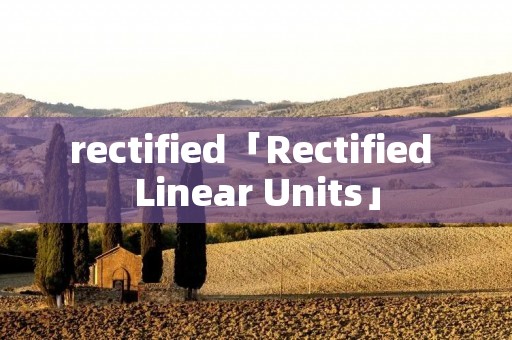 rectified「Rectified Linear Units」 rectified「Rectified Linear Units」