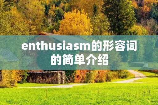 enthusia**的形容词的简单介绍