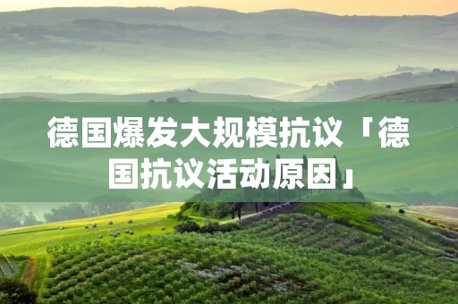德国爆发大规模**「德国**活动原因」 德国爆发大规模**「德国**活动原因」