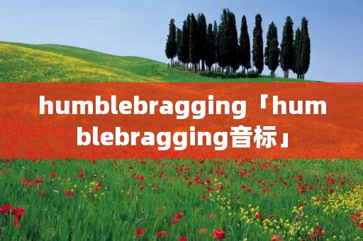 humblebragging「humblebragging音标」 humblebragging「humblebragging音标」