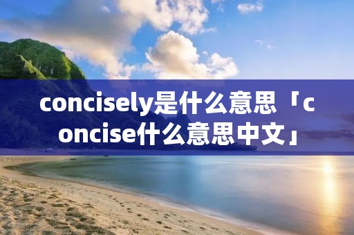 concisely是什么意思「concise什么意思中文」