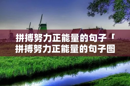 拼搏努力正能量的句子「拼搏努力正能量的句子图片」