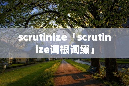scrutinize「scrutinize词根词缀」