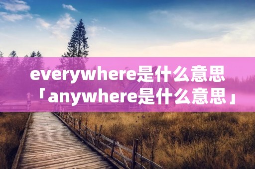 everywhere是什么意思「anywhere是什么意思」