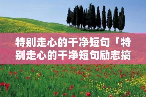 特别走心的干净短句「特别走心的干净短句励志搞笑」