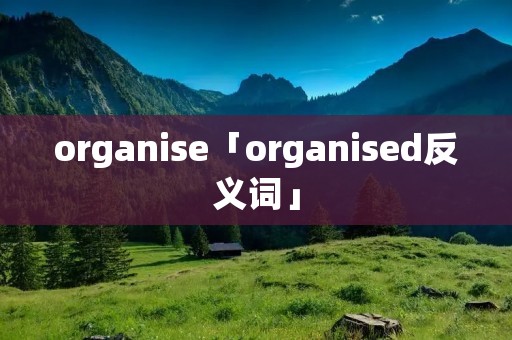 organise「organised反义词」