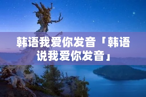 韩语我爱你发音「韩语说我爱你发音」 韩语我爱你发音「韩语说我爱你发音」