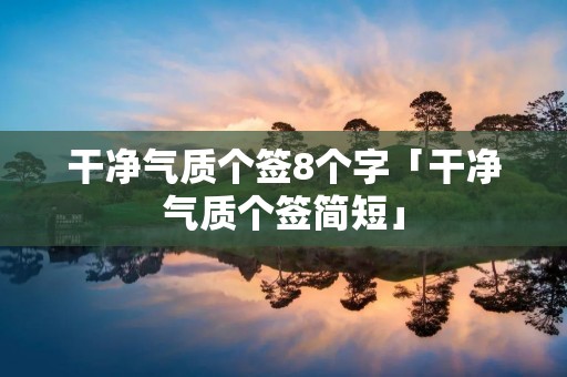 干净气质个签8个字「干净气质个签简短」