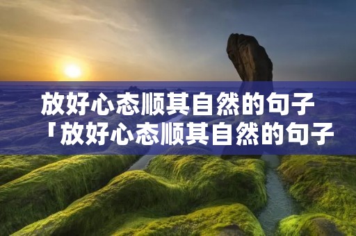放好心态顺其自然的句子「放好心态顺其自然的句子简短」