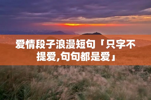 爱情段子浪漫短句「只字不提爱,句句都是爱」 爱情段子浪漫短句「只字不提爱,句句都是爱」
