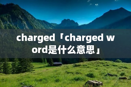 charged「charged word是什么意思」