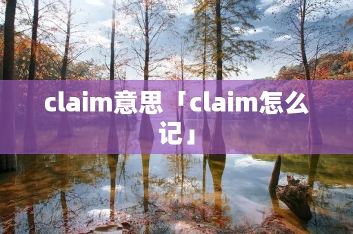 claim意思「claim怎么记」