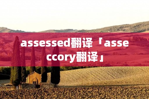assessed翻译「asseccory翻译」