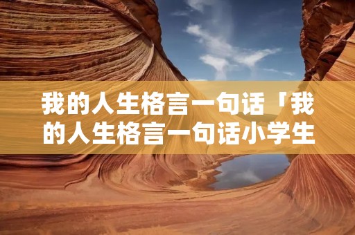 我的人生格言一句话「我的人生格言一句话小学生有关自信的作文」