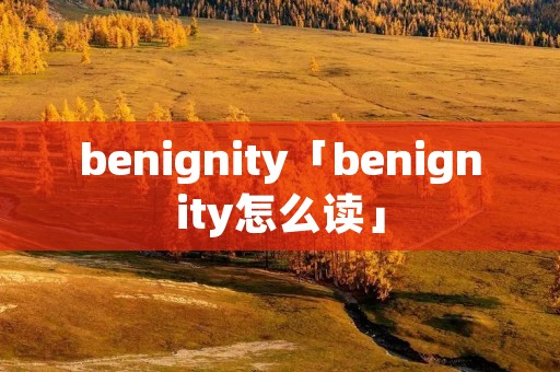 benignity「benignity怎么读」