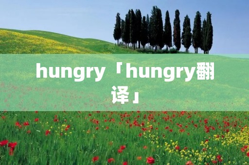 hungry「hungry翻译」 hungry「hungry翻译」